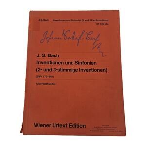 J.S. BACH BMV 772-801 2 and 3 Part Inventionen Und Sinfonies Wiener URTEXT